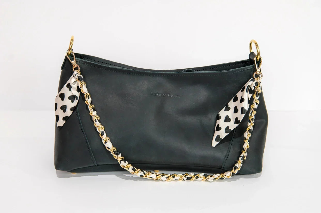 The Betty Leather Baguette Shaped Handbag, Medium Size image 0