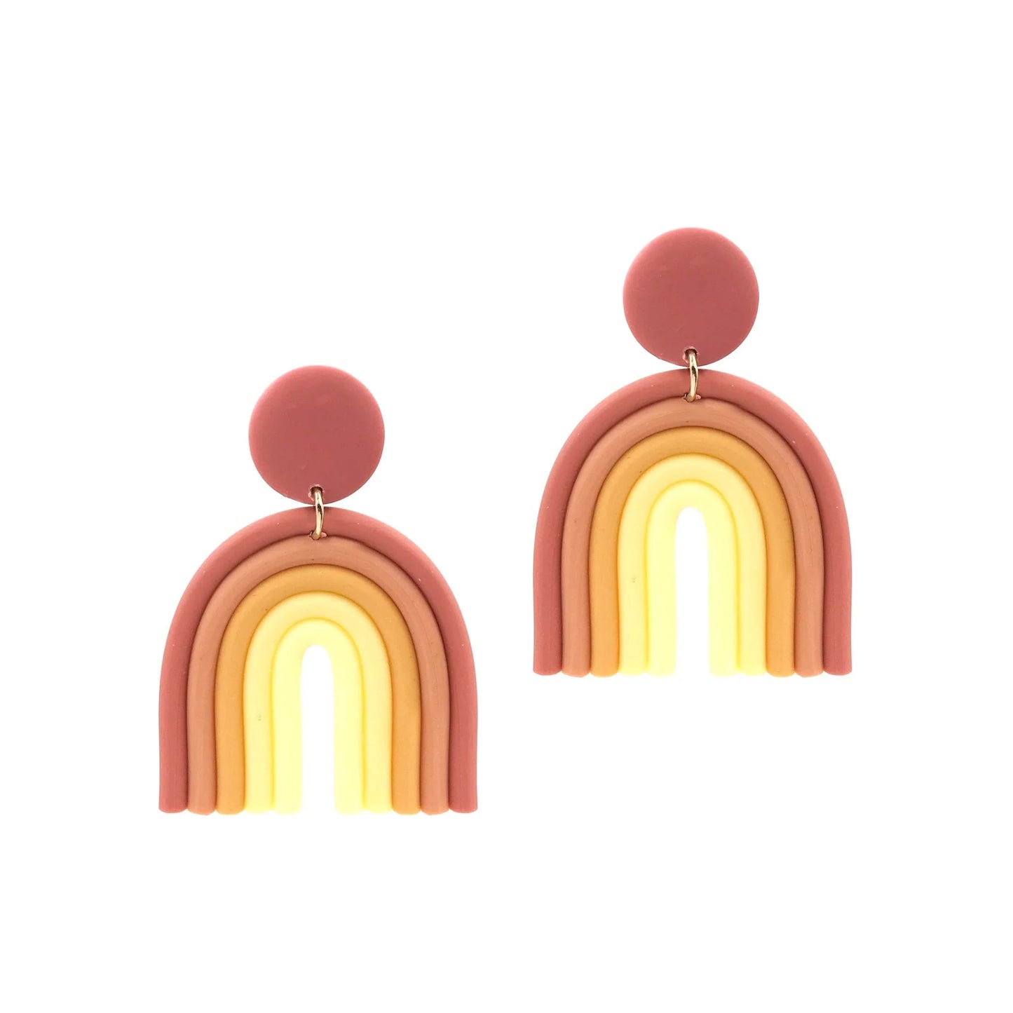 Pink Bo Clay Earrings image 0