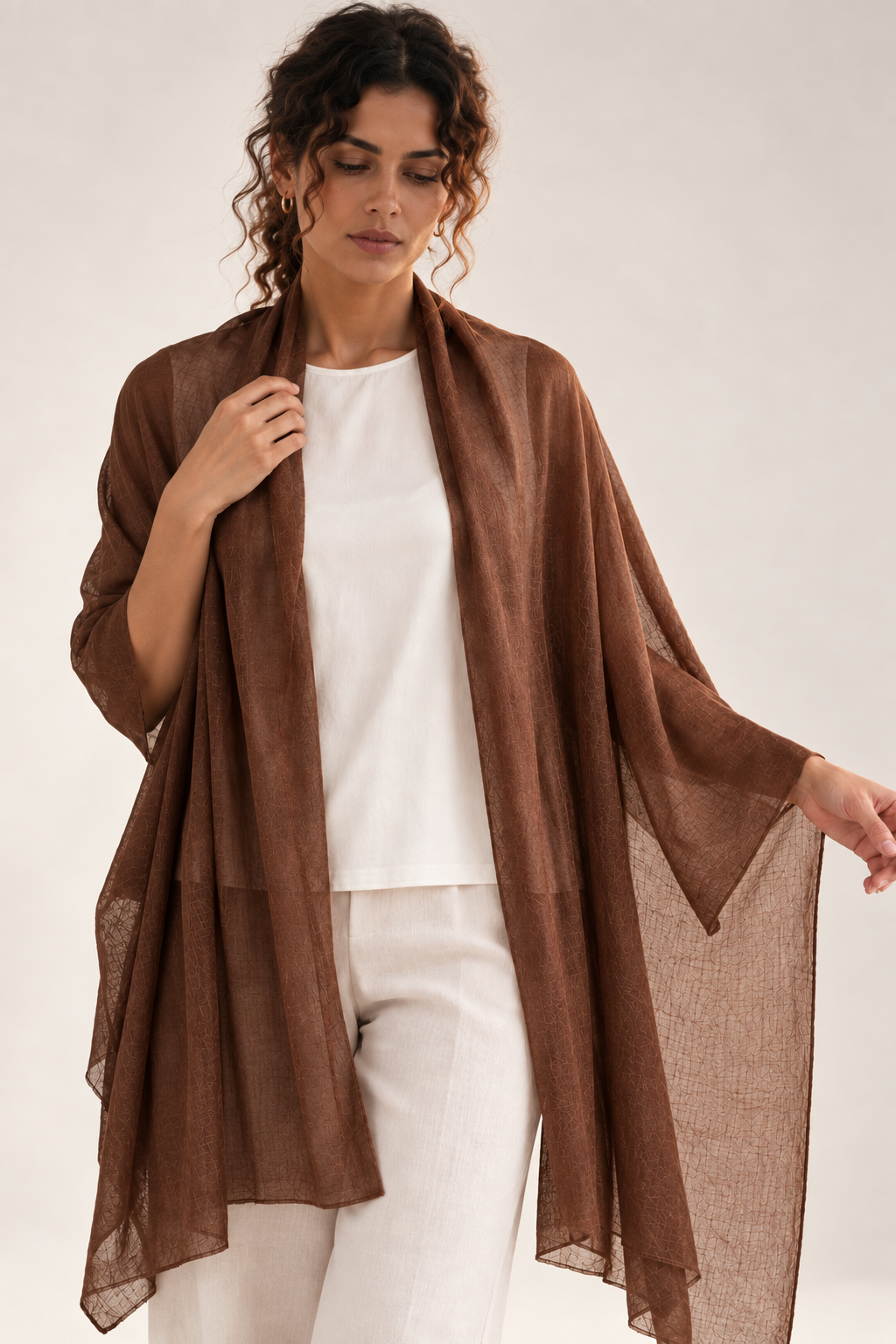 The Annapurna Cashmere Pashmina- Earth Tone Collection: Taupe