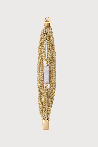 Natural Stone Gold Chain Multi Bracelet