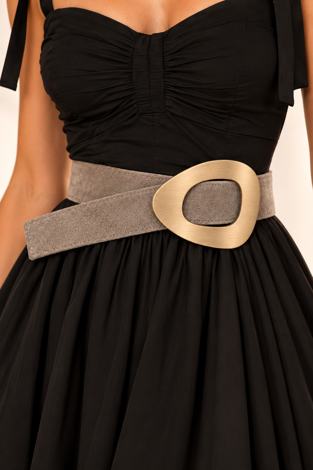 The Siena Suede Belt - Taupe