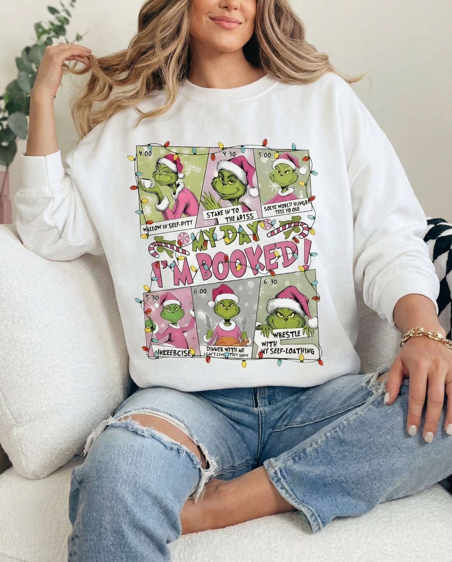 Grinch Schedule Holiday Crewneck