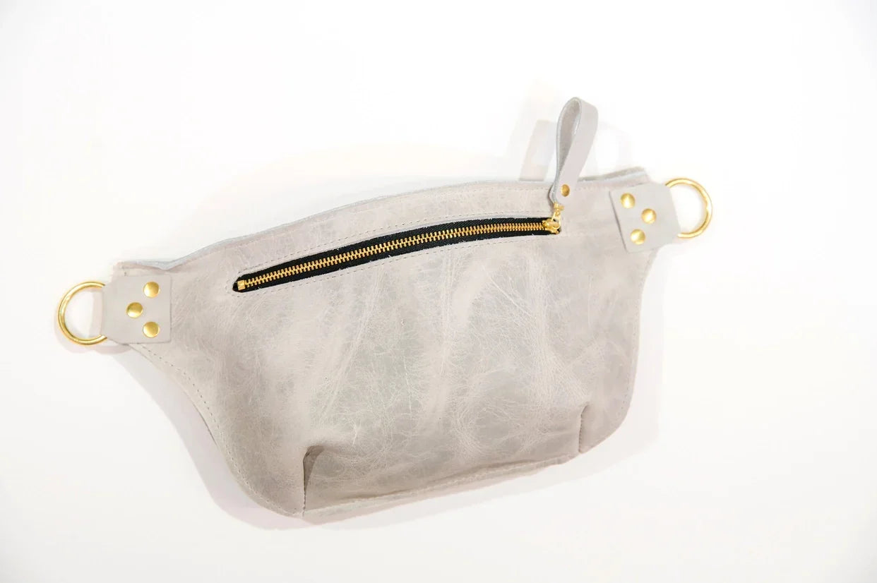Leather Crossbody Sling Bag by Designed for Joy - Gray image