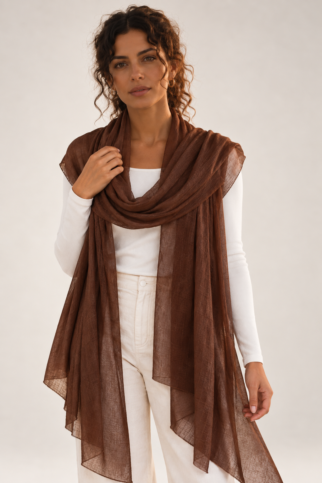 The Annapurna Cashmere Pashmina- Earth Tone Collection: Taupe