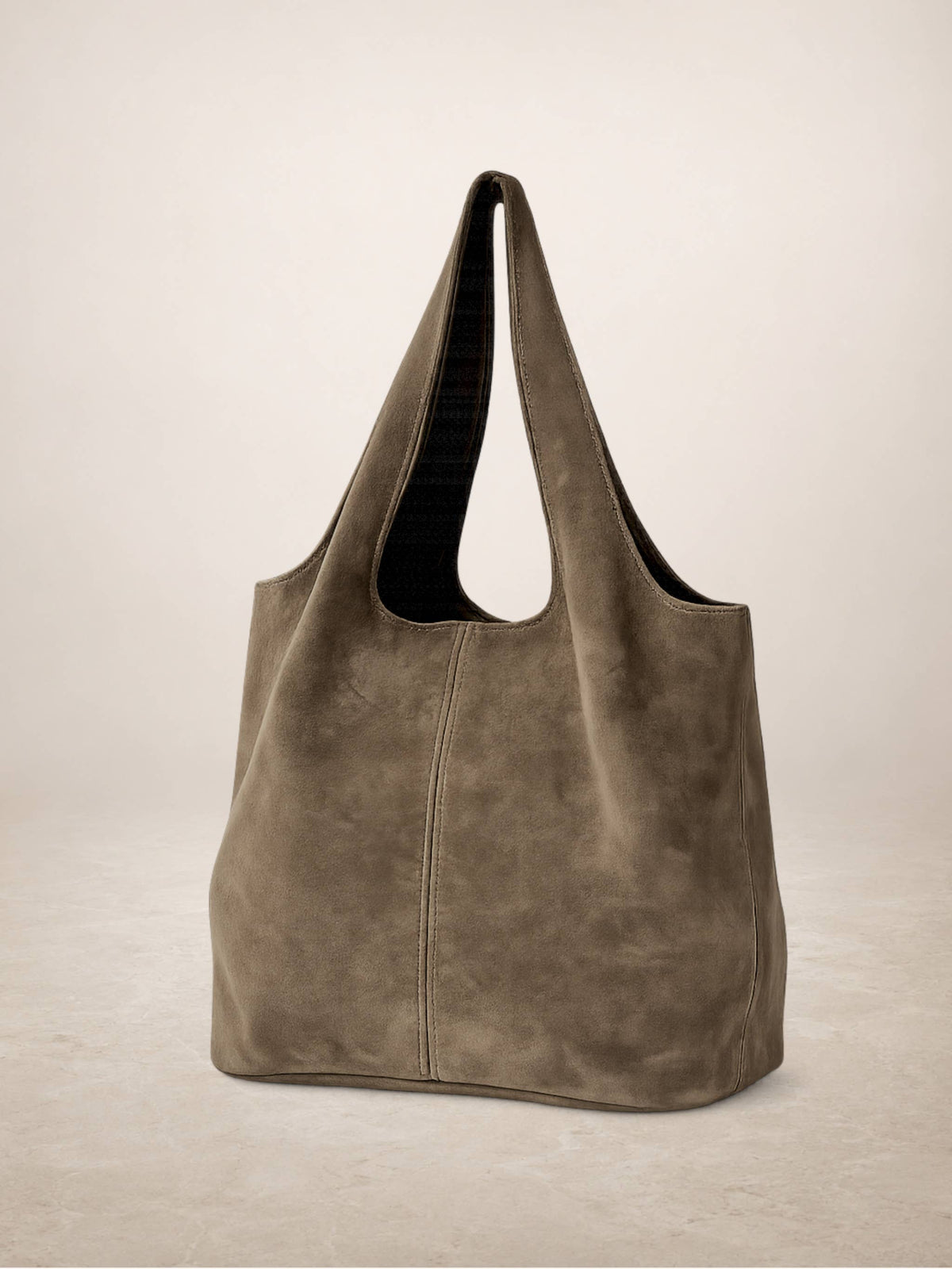 GIANNINA - Suede leather bag: Black
