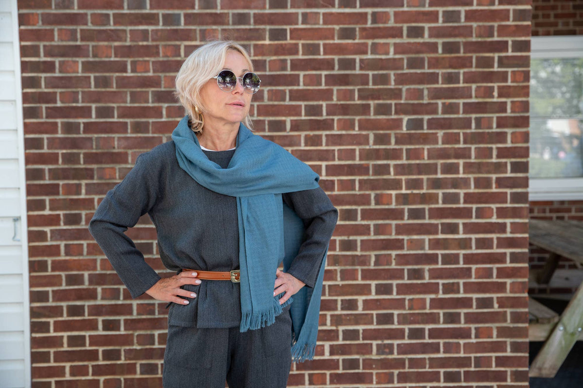 Merino Wool Scarf: Amber