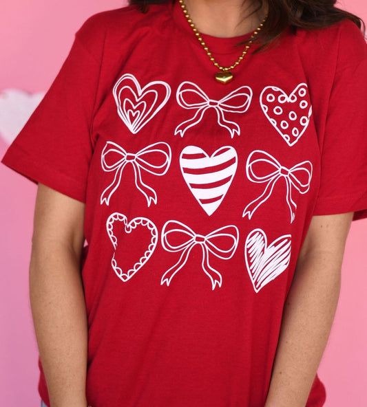 Hearts & Bows Valentine’s Day Graphic Tee