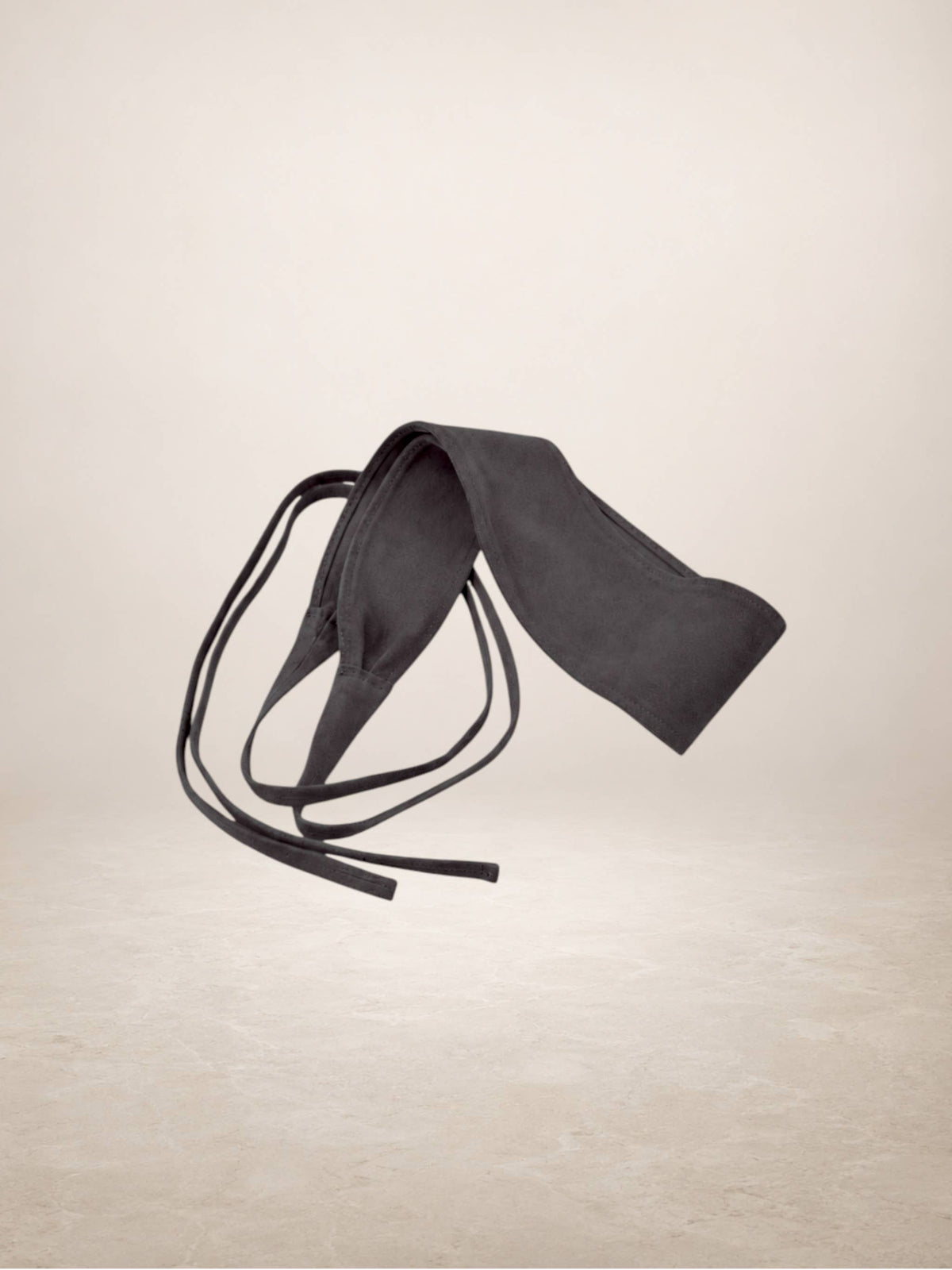 JUDIT - Suede leather sash belt: Taupe
