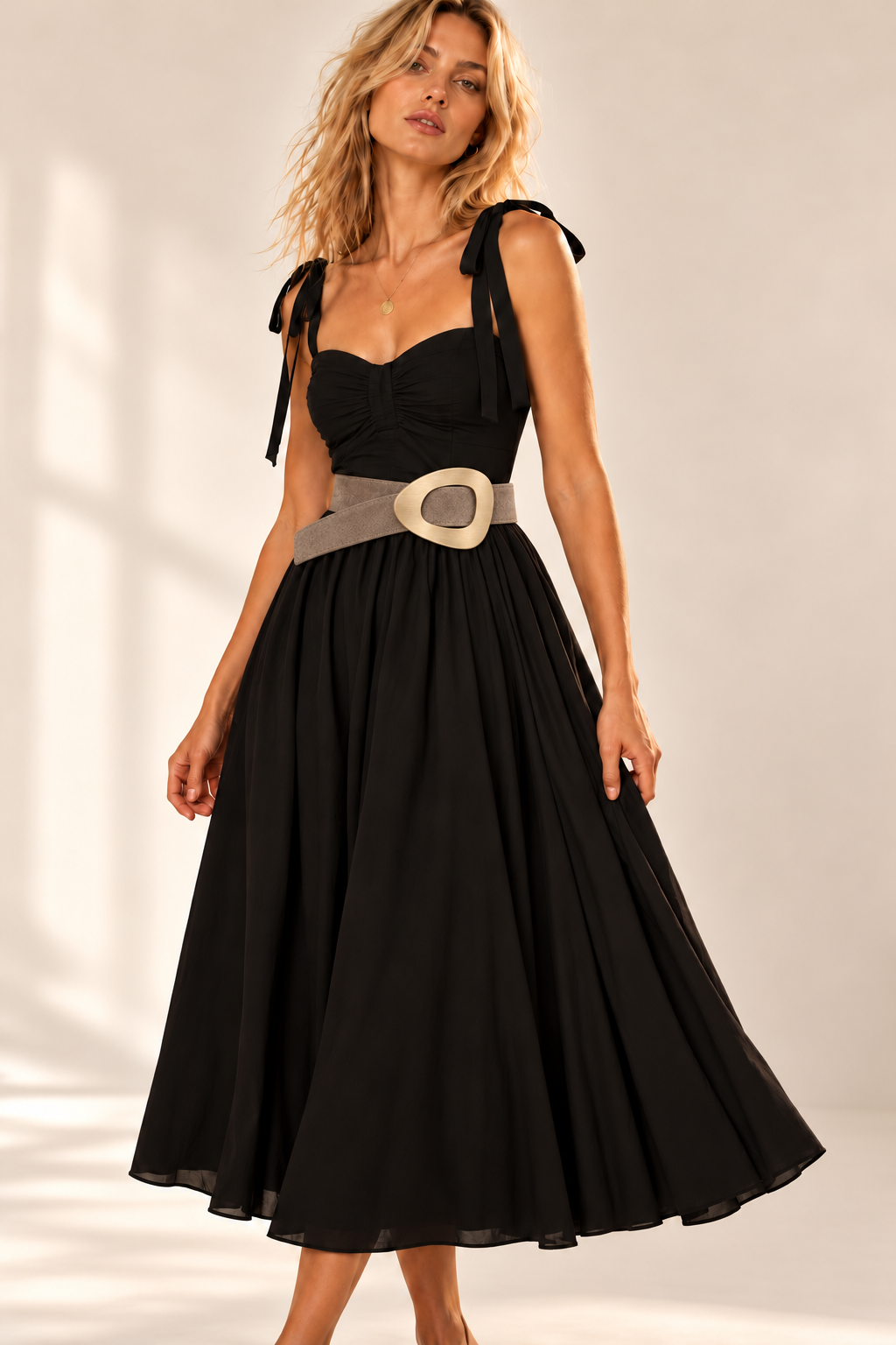 The Siena Suede Belt - Taupe