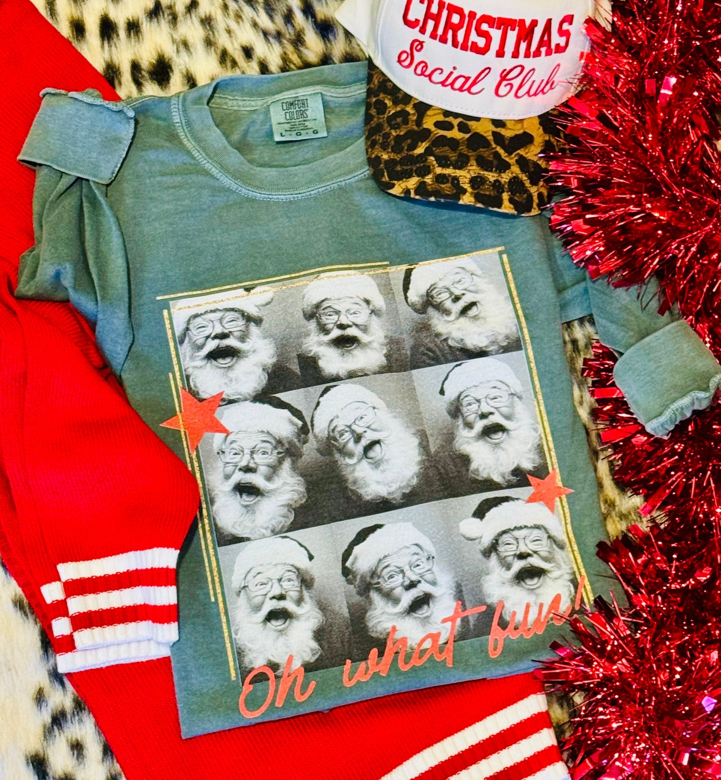 Oh What Fun Santa's Long Sleeve / Short Sleeve Tee