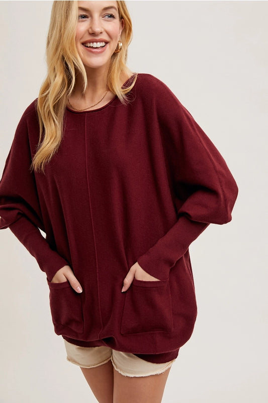 TAYLOR DOLMAN TUNIC KNIT SWEATER image 0