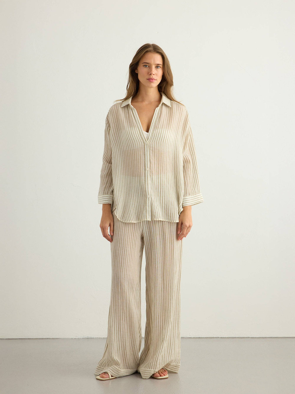 Voyage Set - Khaki Green Stripes: Khaki Green Stripes / One Size