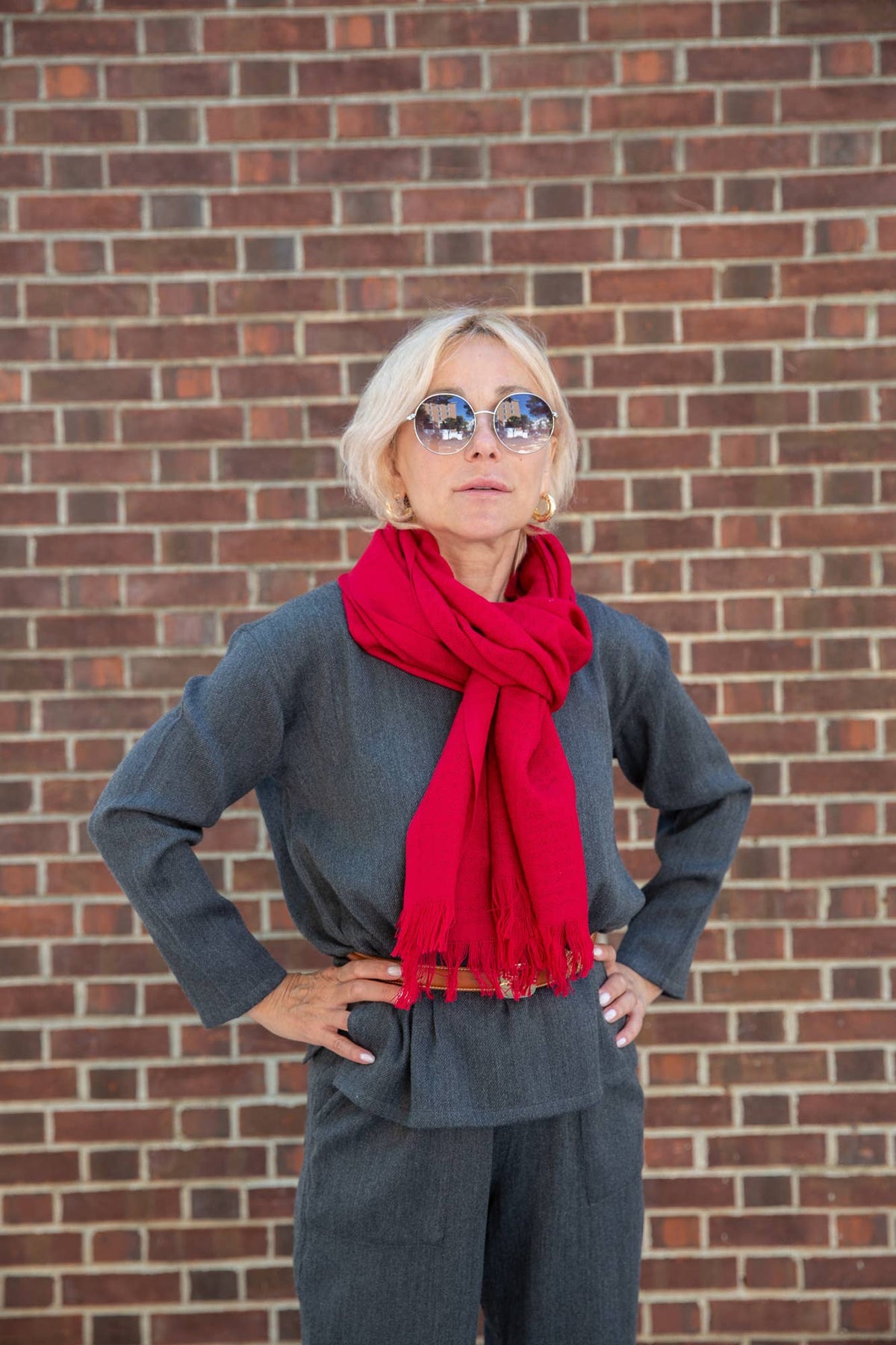 Merino Wool Scarf: Amber
