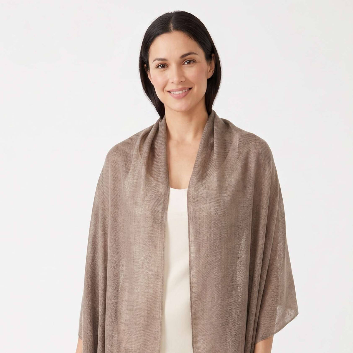 The Annapurna Cashmere Pashmina- Earth Tone Collection: Taupe