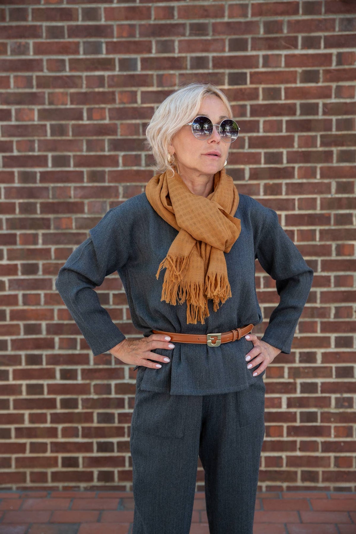 Merino Wool Scarf: Amber