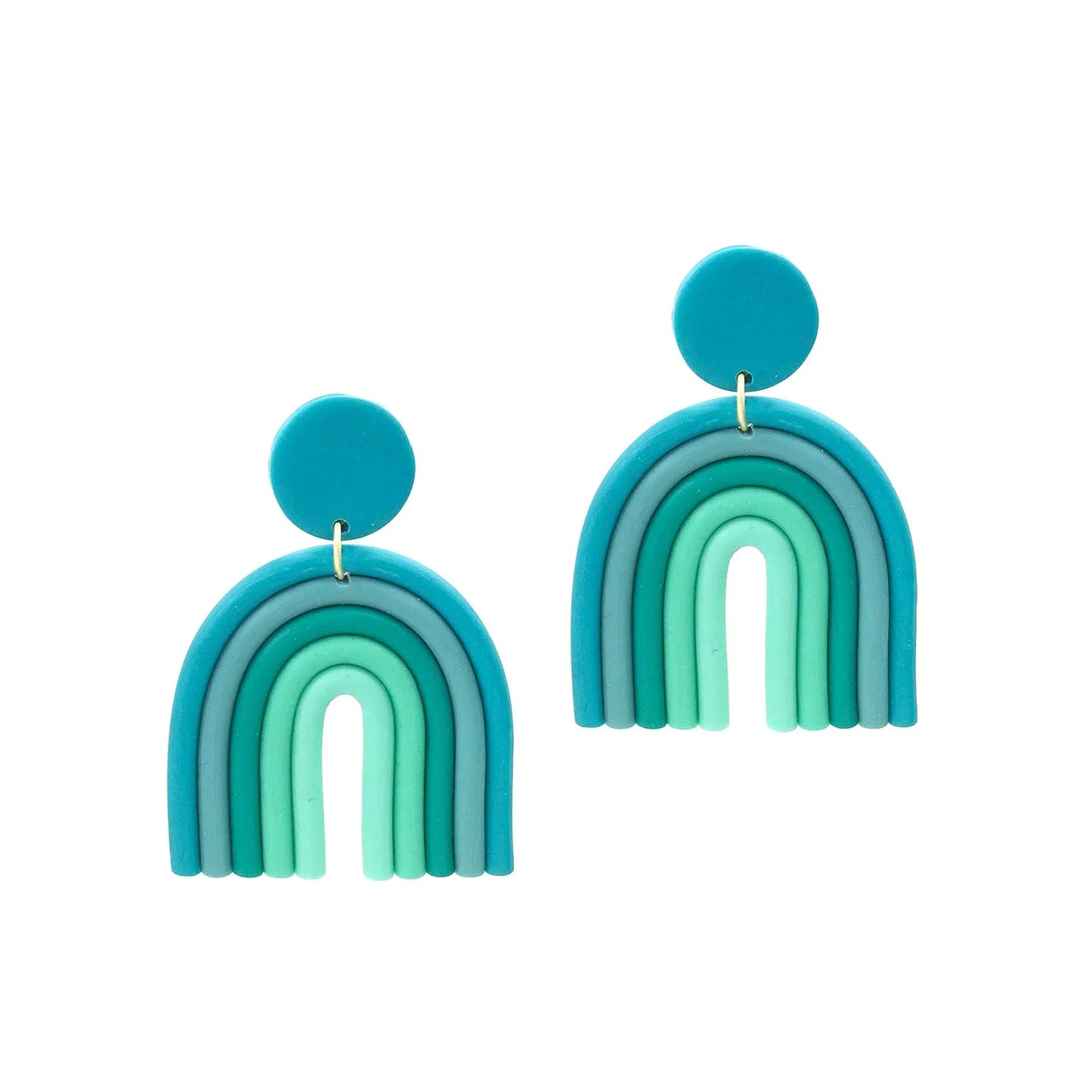 Teal Bo Clay Earrings image 0