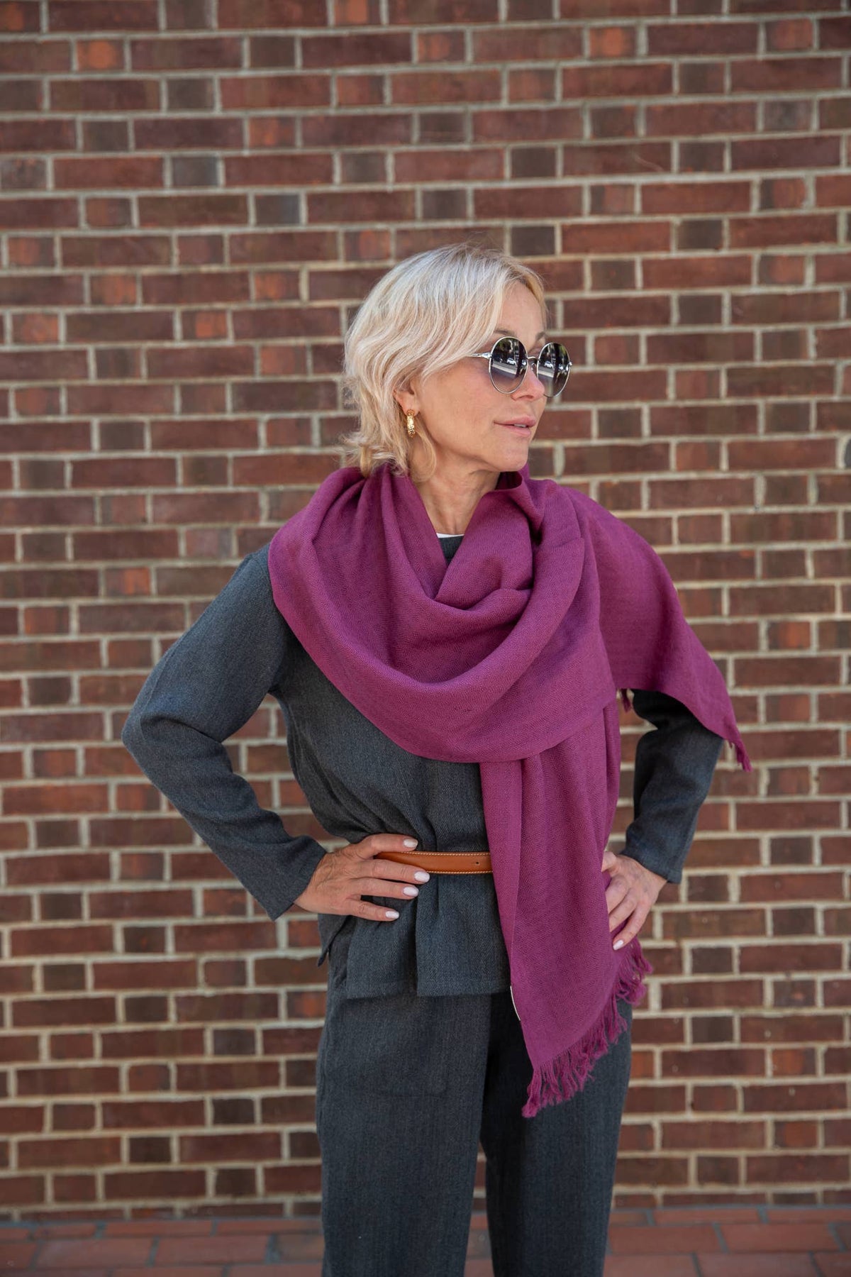 Merino Wool Scarf: Amber
