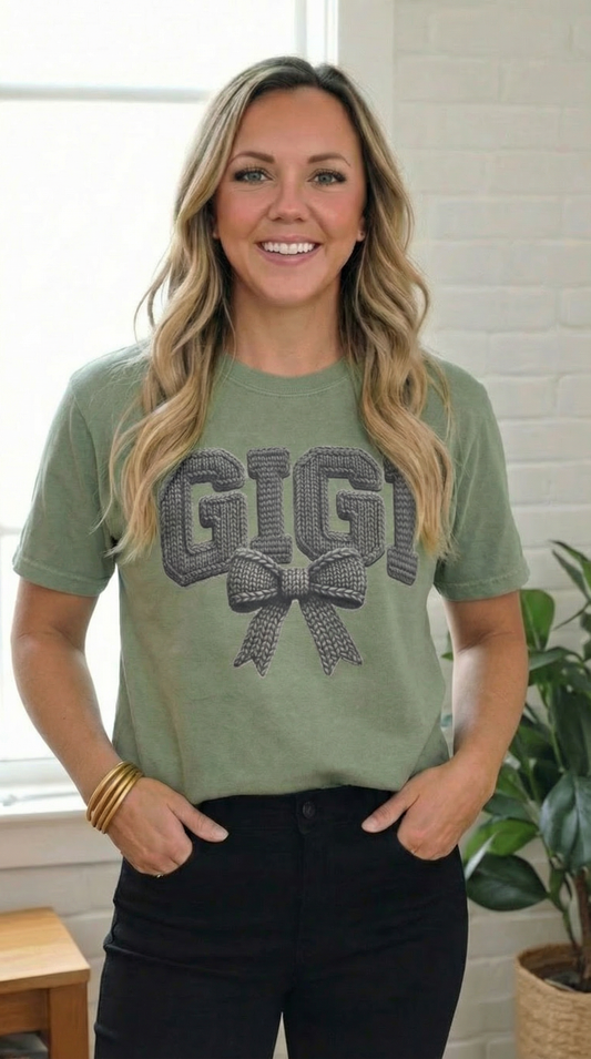 Gigi Faux Yarn Bow Tee/Sweatshirt