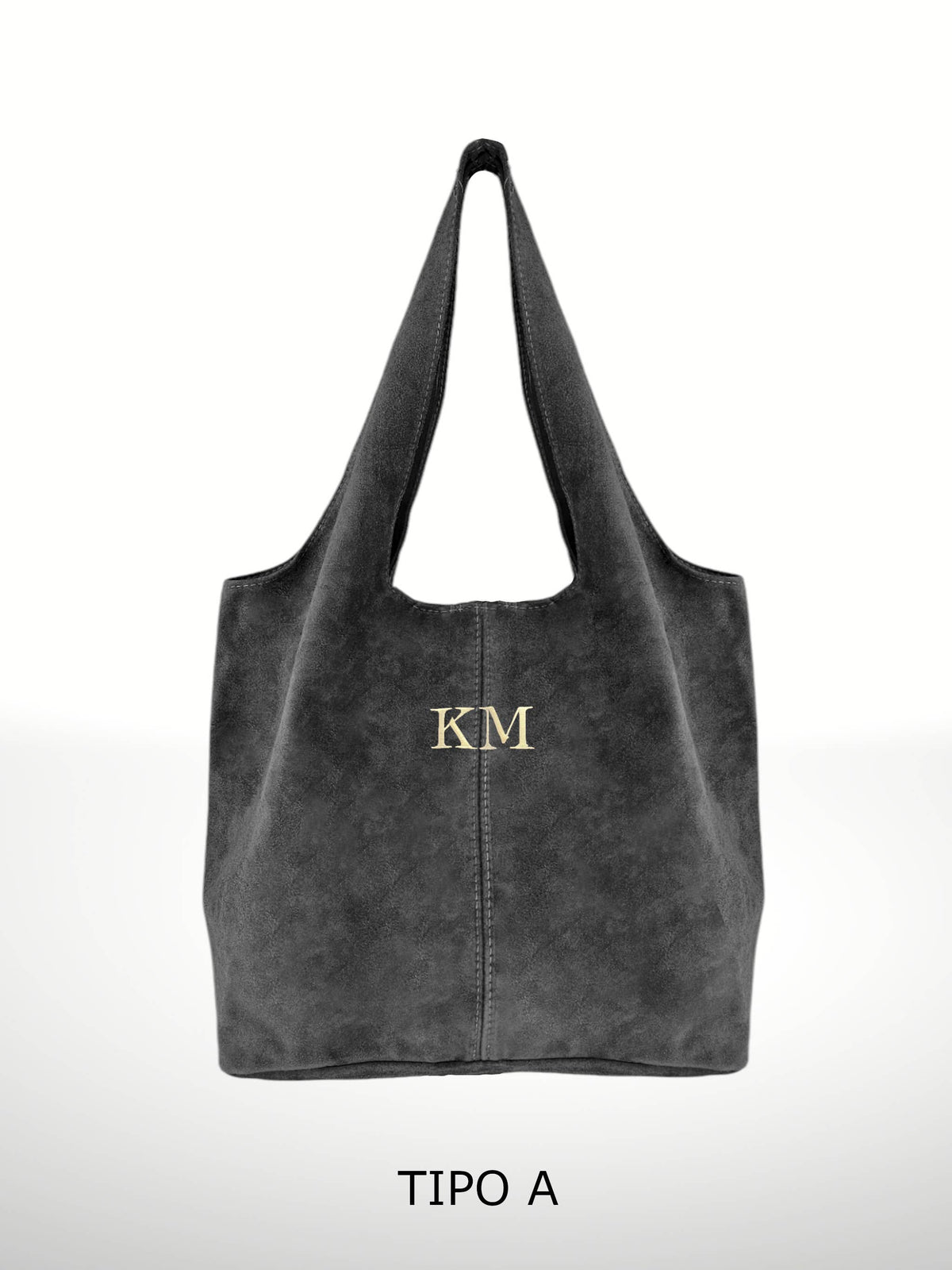 GIANNINA - Suede leather bag: Taupe oscuro