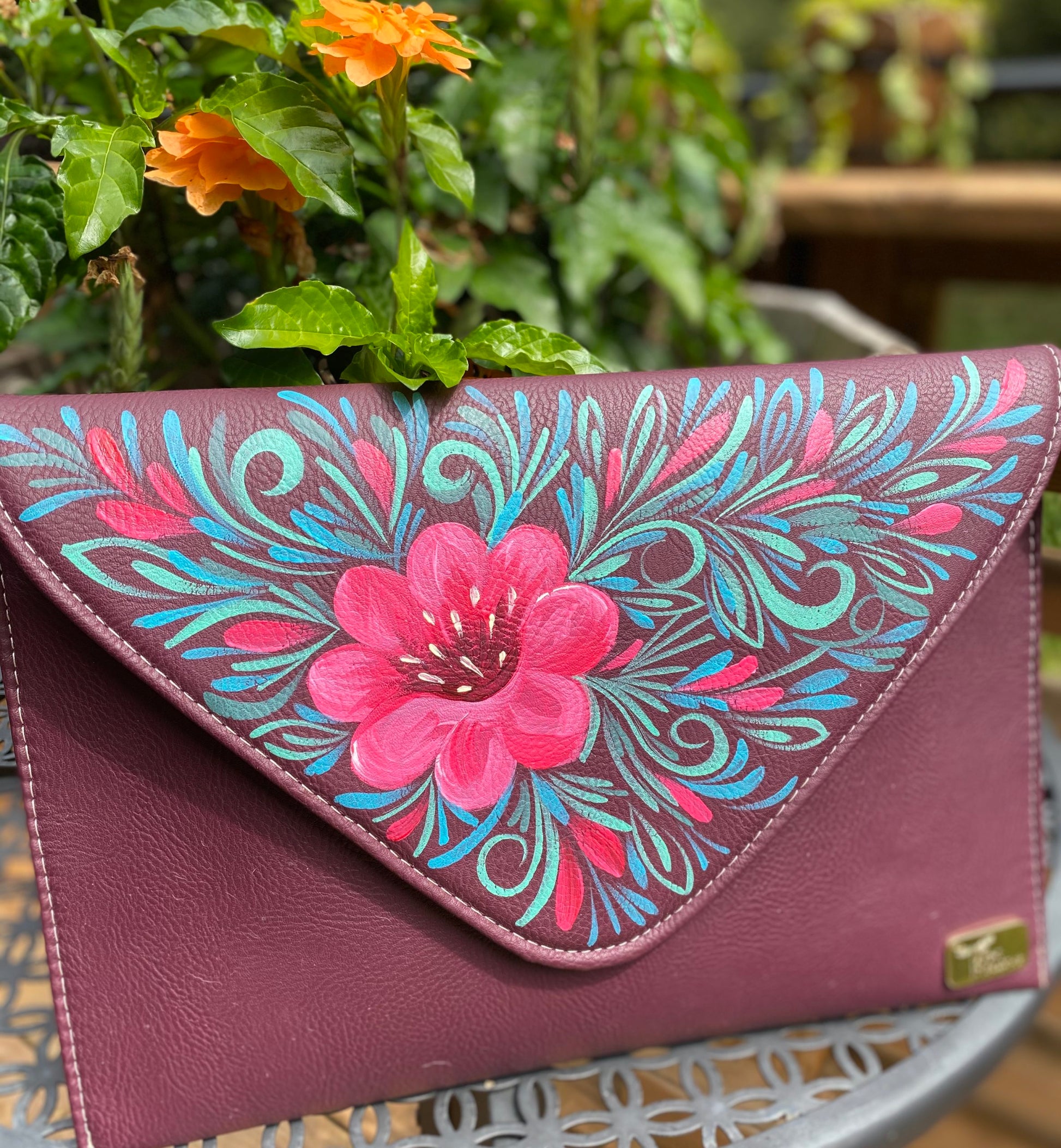 Hand Painted Clutch by Rosa Mexicano image 2