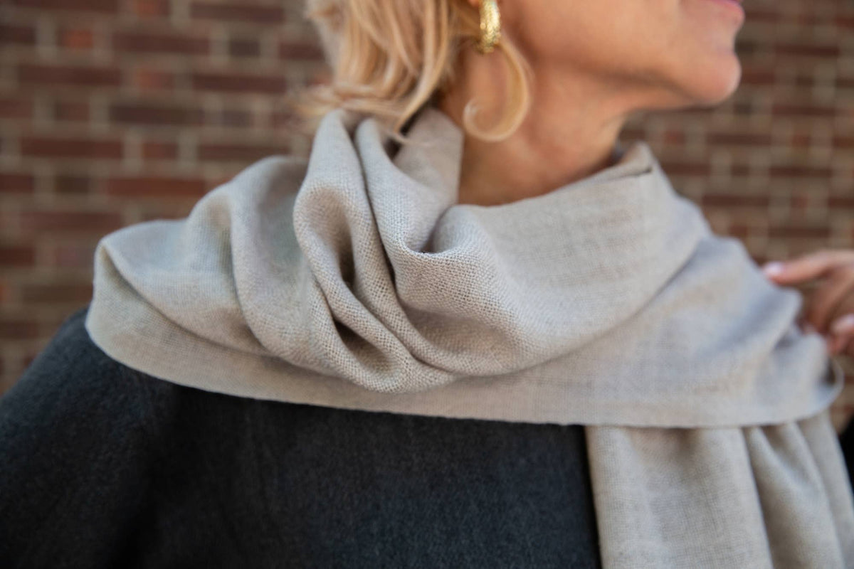 Merino Wool Scarf: Amber