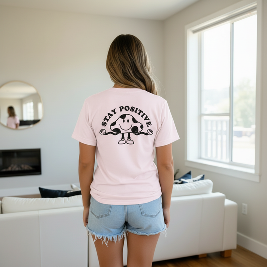 STAY POSITIVE MUSHROOM GRAPHIC TEE