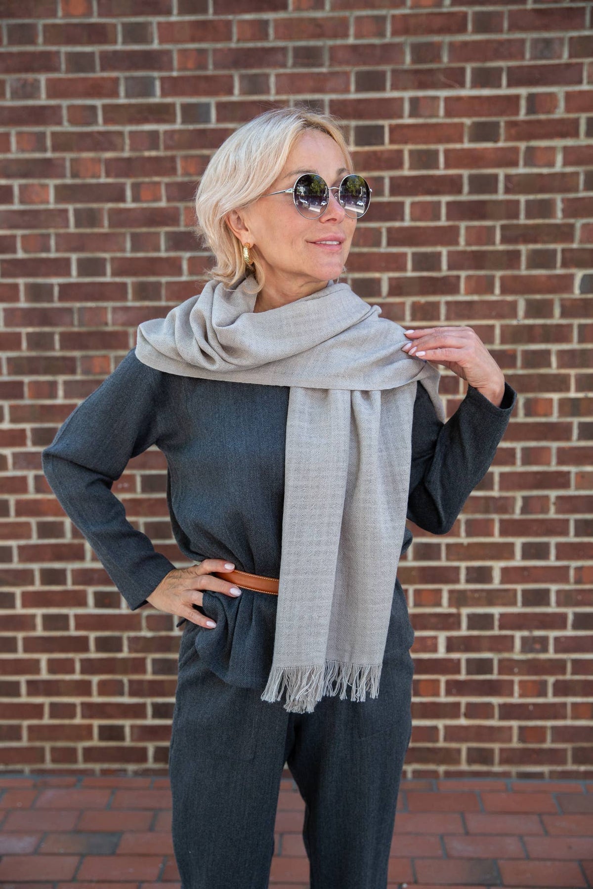 Merino Wool Scarf: Amber