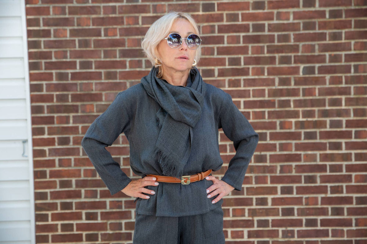 Merino Wool Scarf: Amber