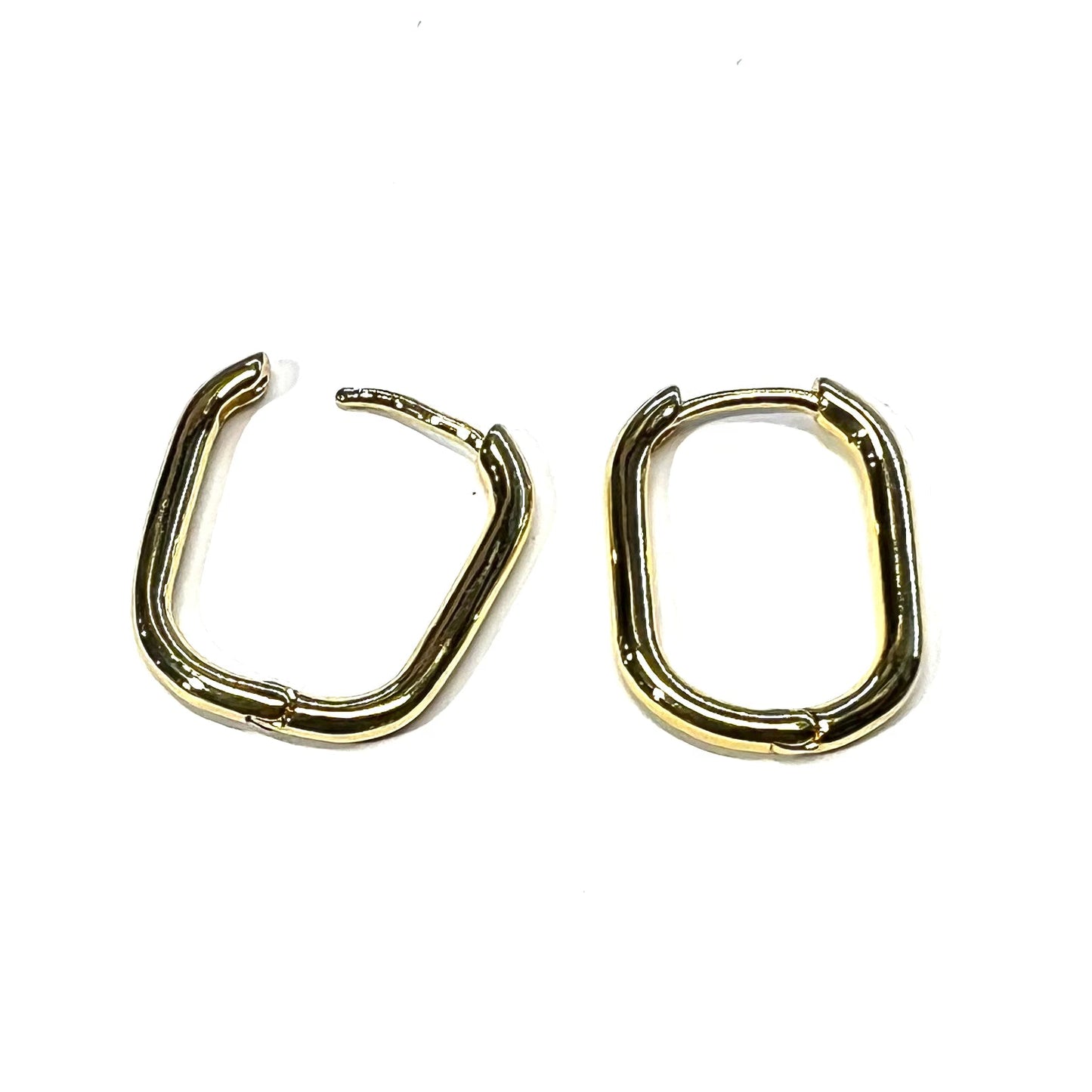 Oval Huggie Hoops