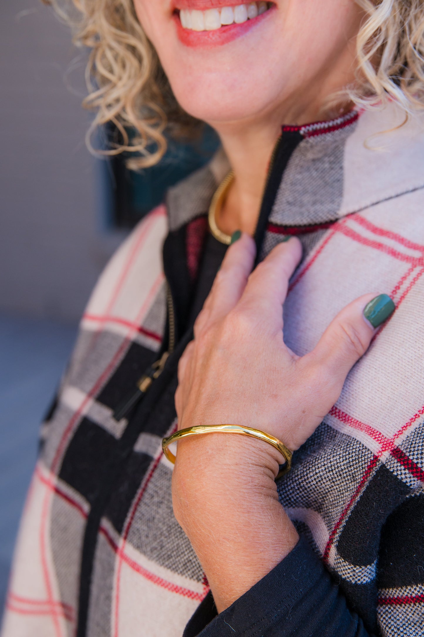 Organic Bar Bangle Bracelet