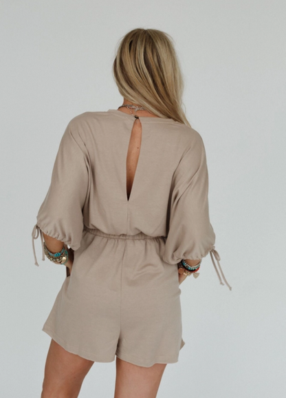 Carolina Comfy Romper - Taupe image 2
