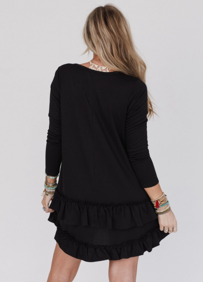Constance Ruffle Hem Long Sleeve Dress image 4