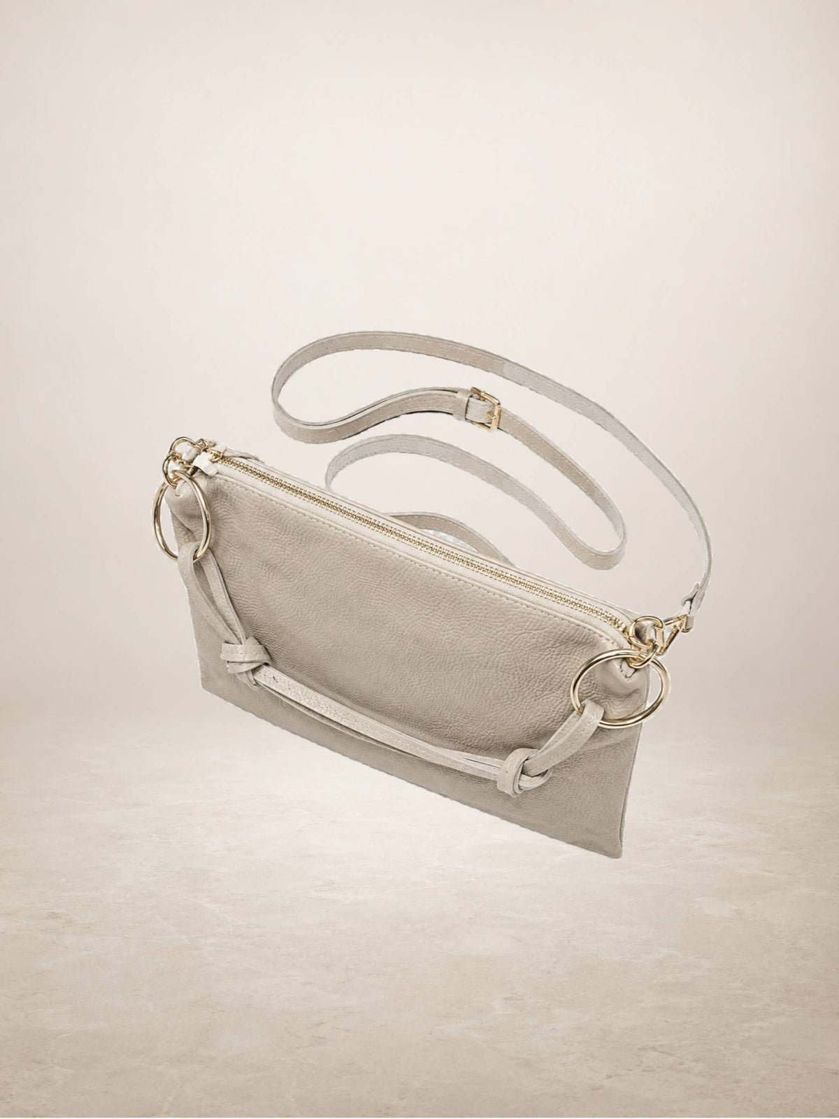 LINDA - Leather bag: Taupe