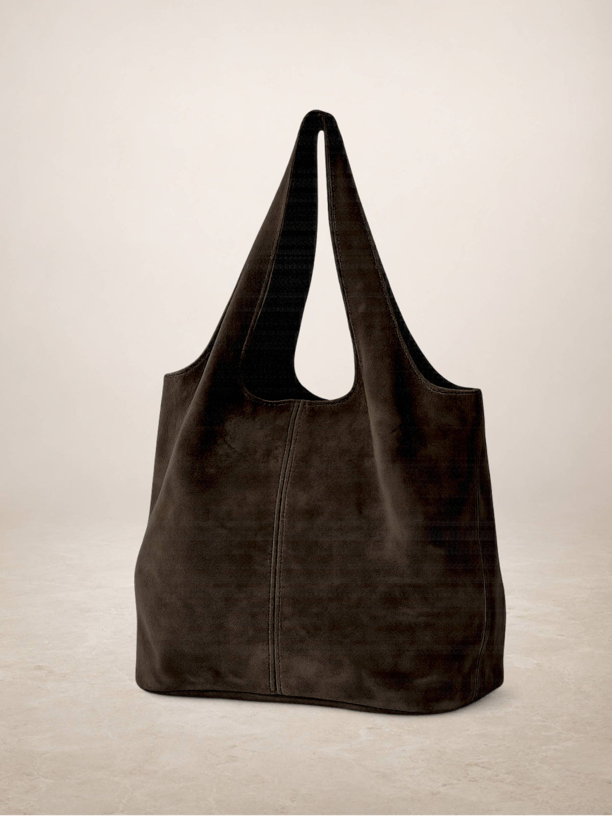 GIANNINA - Suede leather bag: Black
