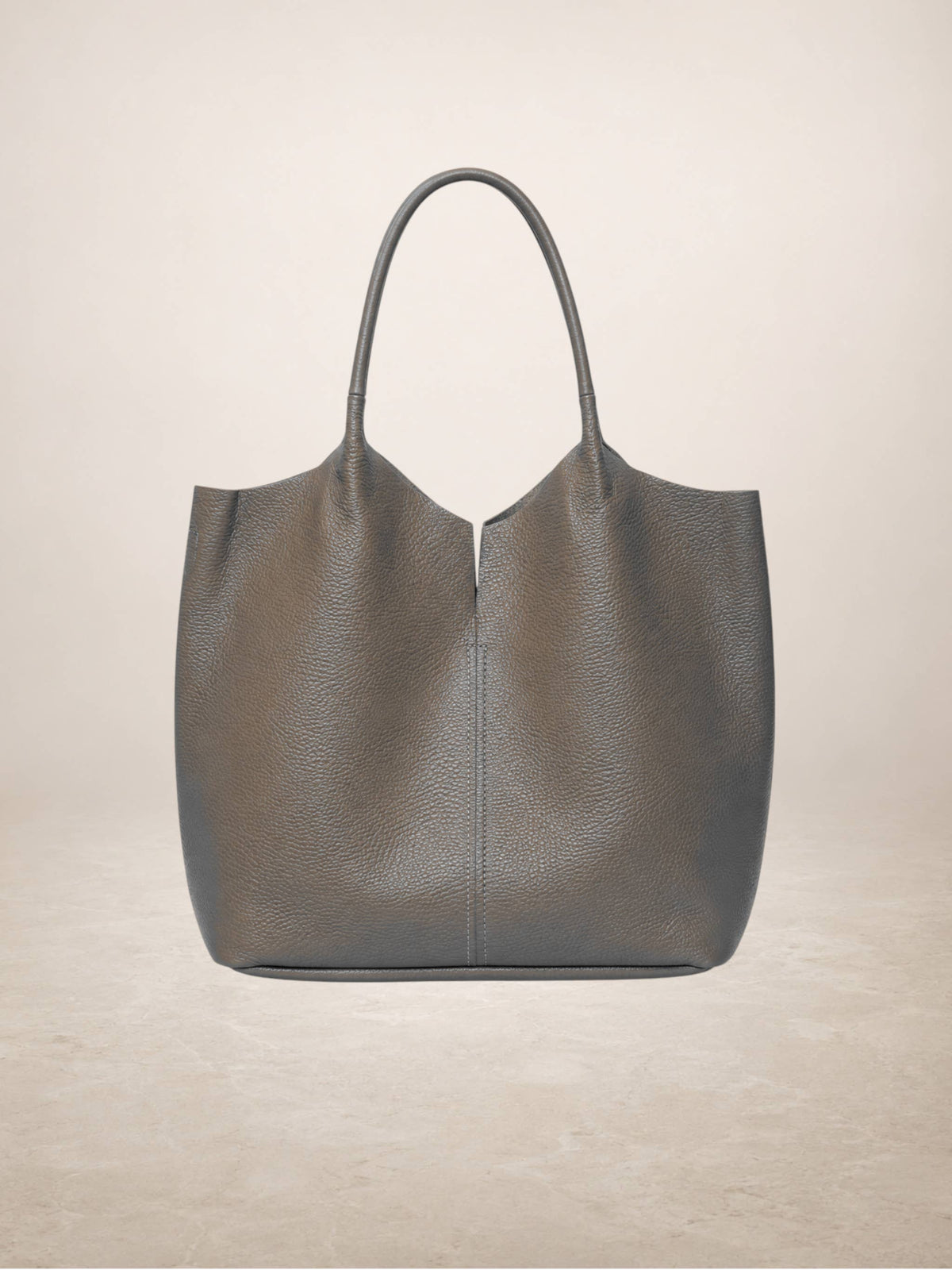 NERINA - Leather bag: Brown coffee