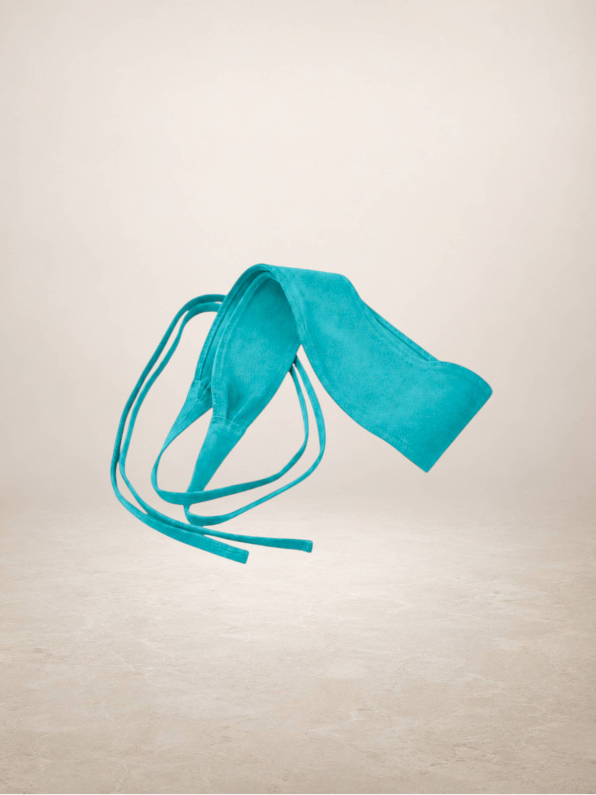JUDIT - Suede leather sash belt: Marron cafe