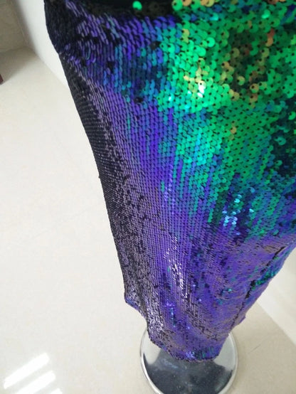Green Sequin Half Length Skirt image 4