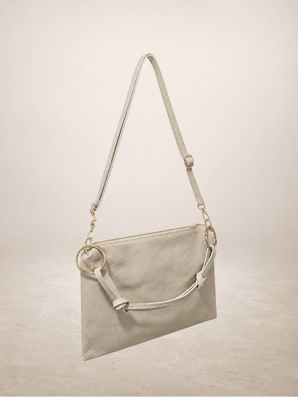 LINDA - Leather bag: Taupe