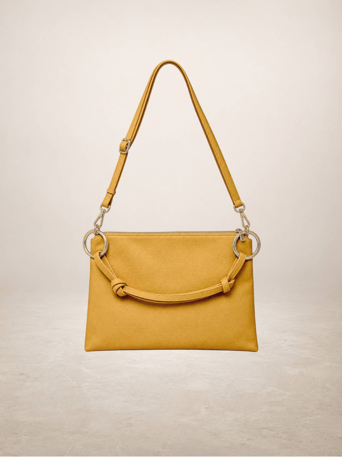 LINDA - Leather bag: Taupe