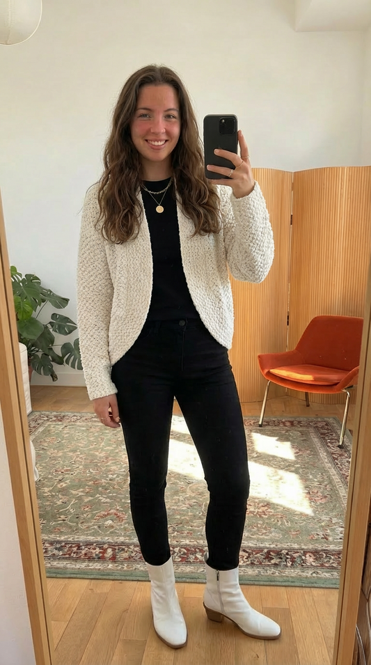 Double Take Open Front Long Sleeve Cardigan