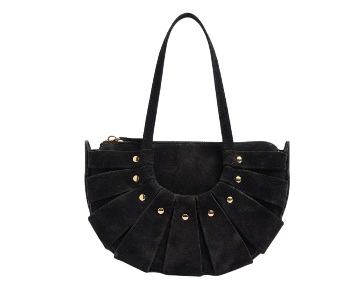 Sienna Suede Fan Shoulder Bag