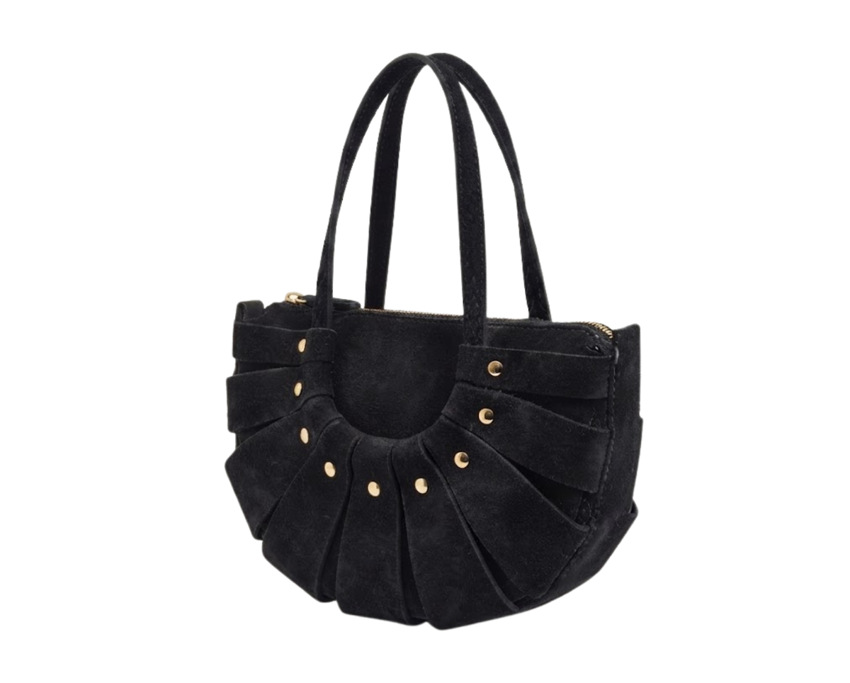 Sienna Suede Fan Shoulder Bag