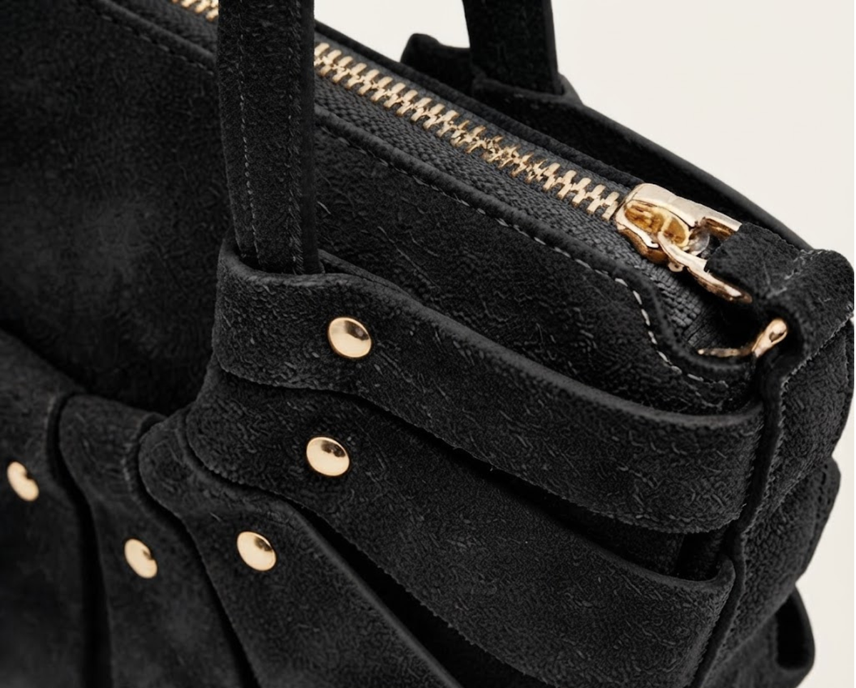 Sienna Suede Fan Shoulder Bag