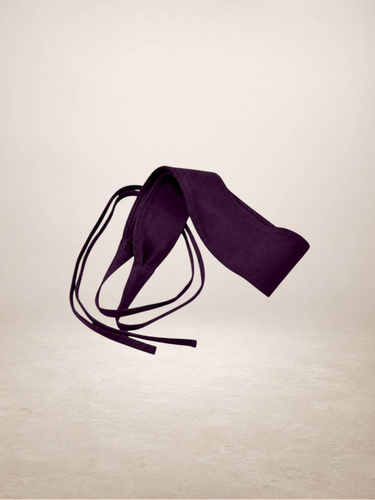 JUDIT - Suede leather sash belt: Black