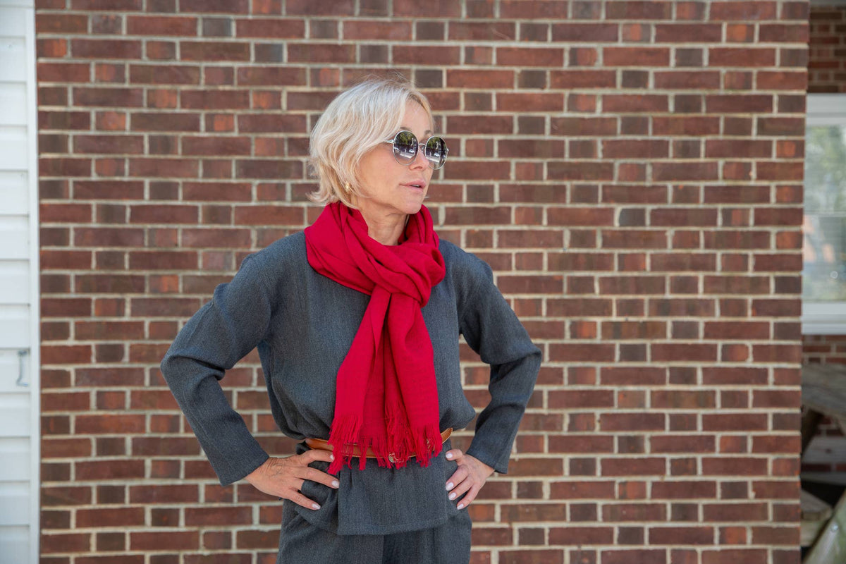 Merino Wool Scarf: Amber