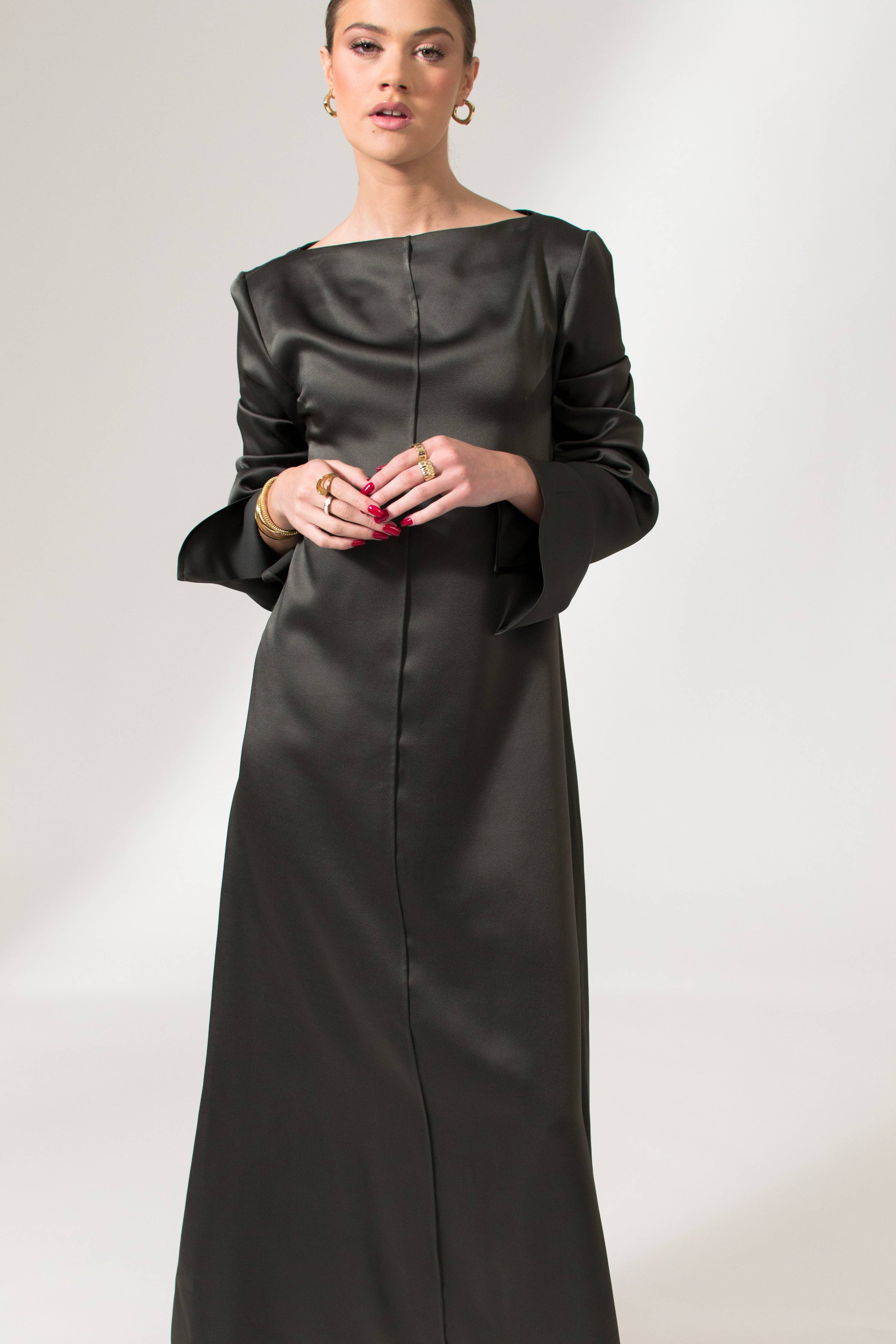 The Alicia Dress - Dark Gray