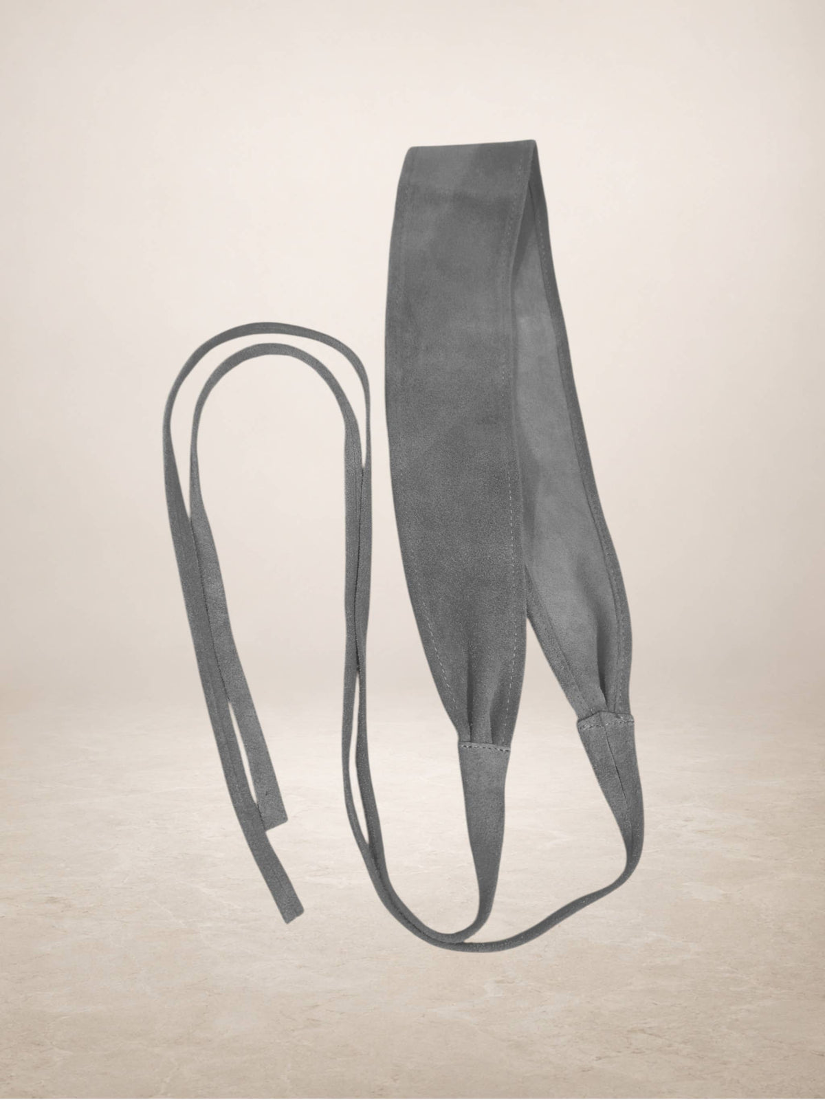 JUDIT - Suede leather sash belt: Black