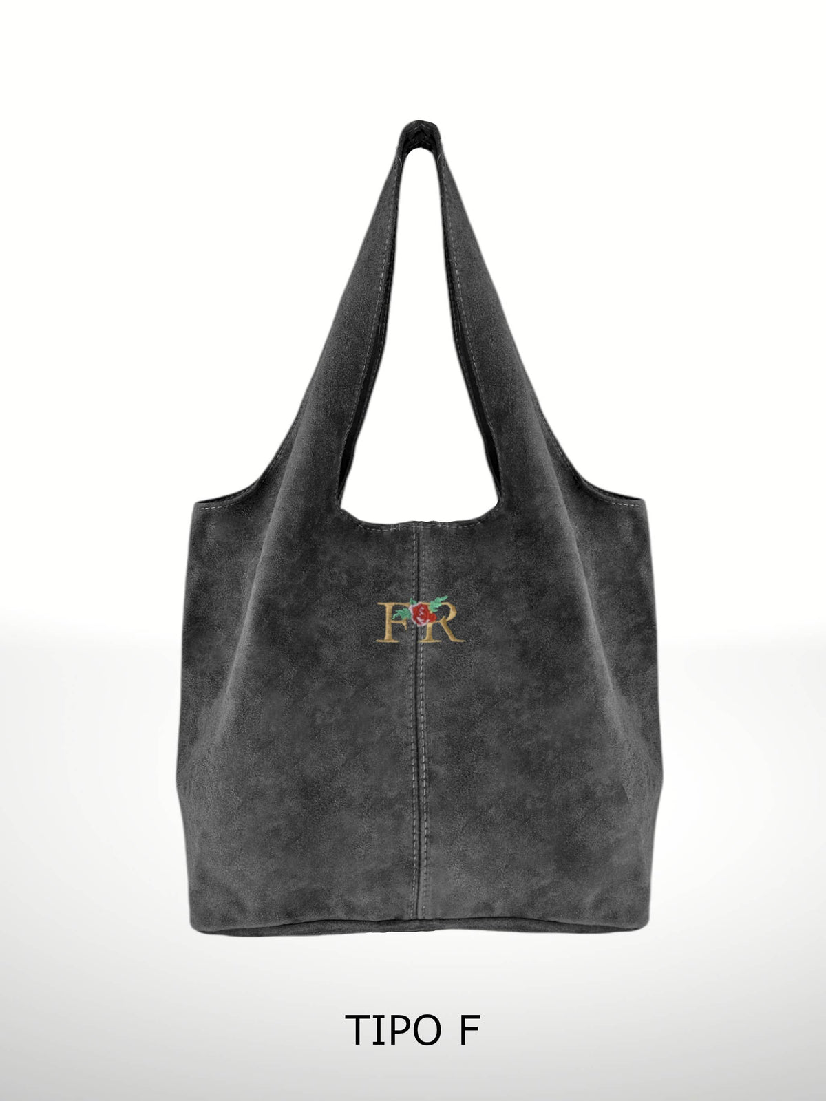GIANNINA - Suede leather bag: Marron cafe
