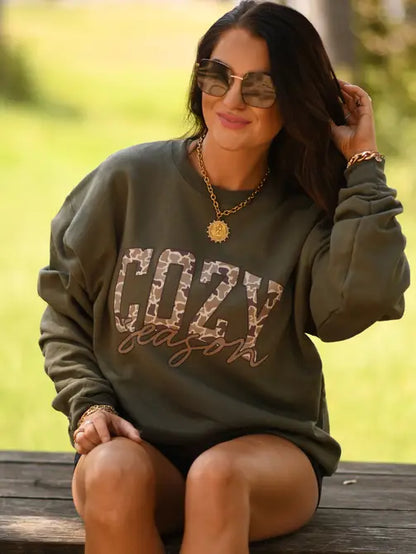 Cozy Season Camo Sweatshirt