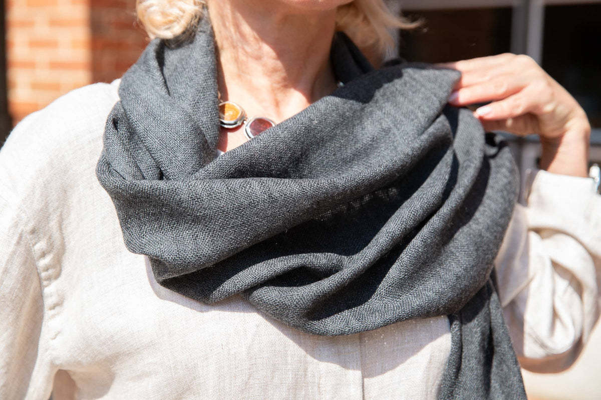 Merino Wool Scarf: Amber